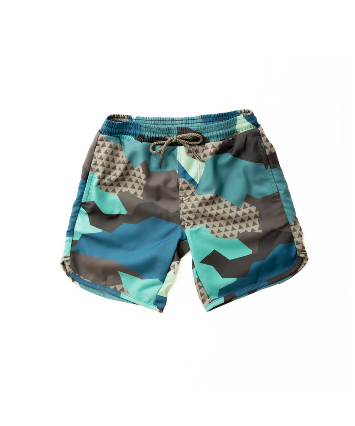 Boy's Colorful Camo – boy's swimsuit, main image