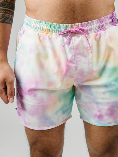 Navalora Men's Cotton Candy Tie Dye Swim Short