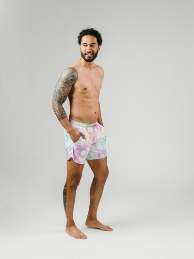 Navalora Men's Cotton Candy Tie Dye Swim Short