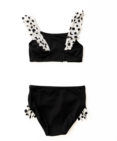 Girl's Dalmatians on Vacation Ruffle Bikini