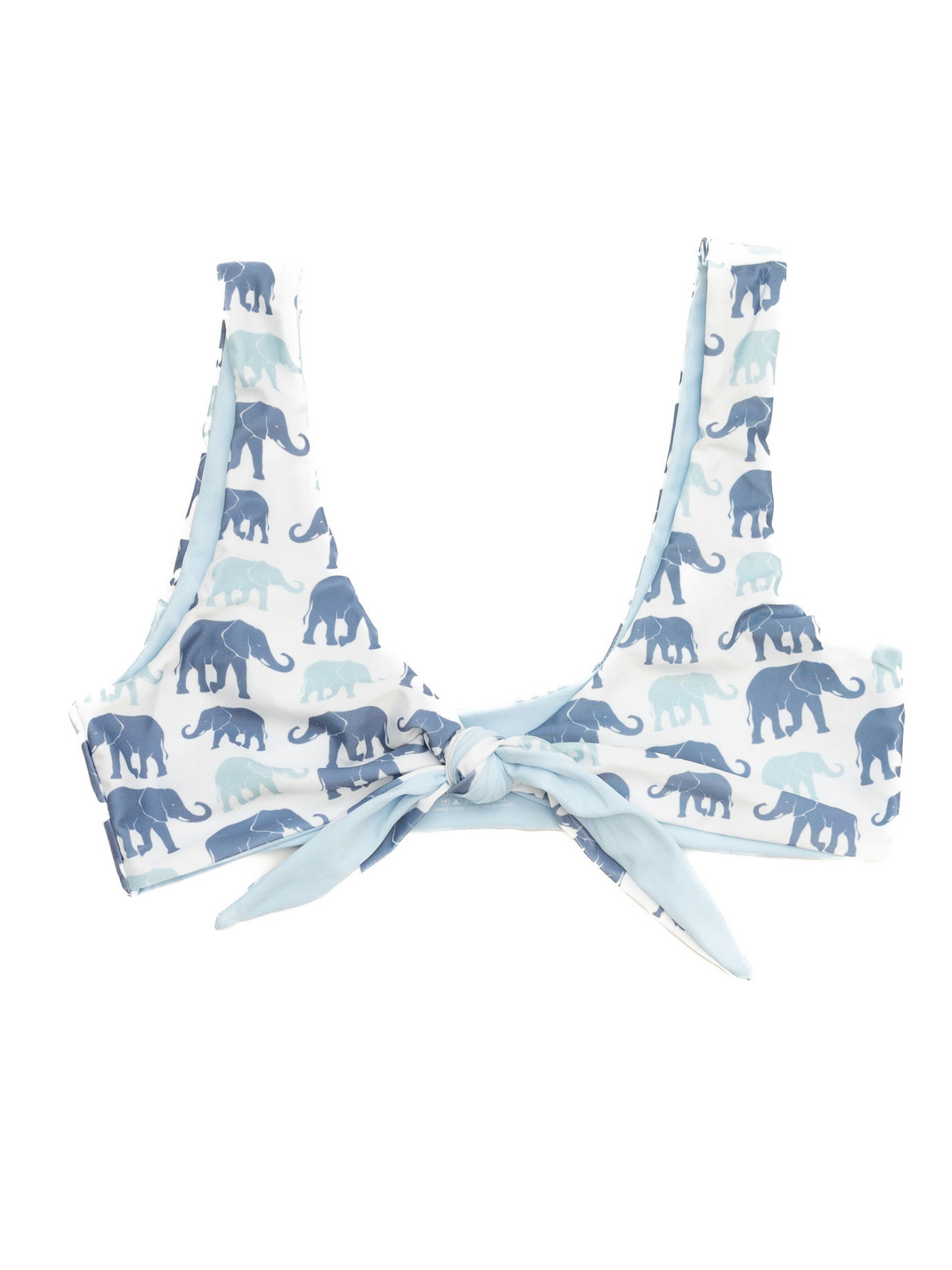 Women's Elephants on Parade Tie Bikini Top