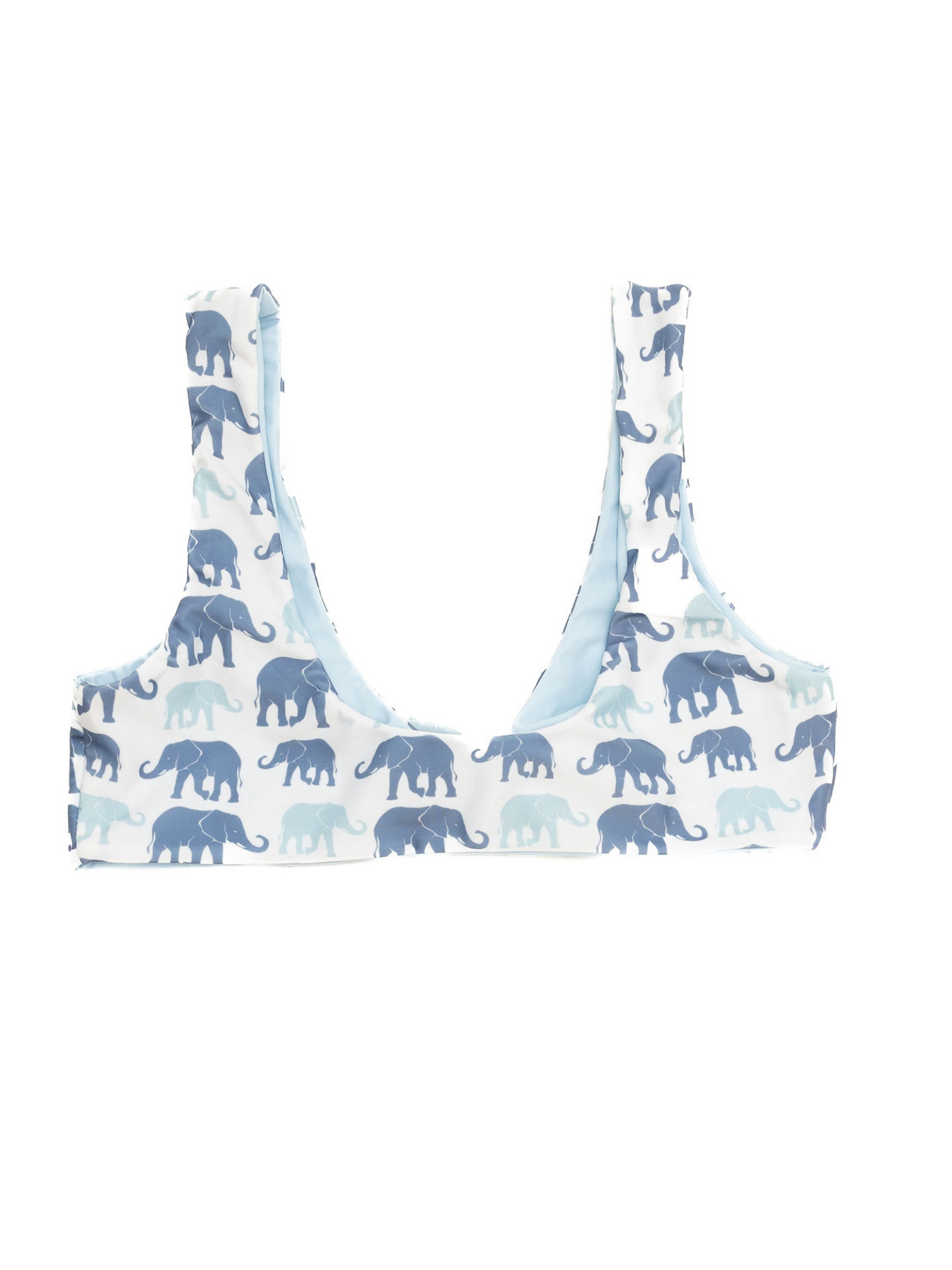 Women's Elephants on Parade Tie Bikini Top