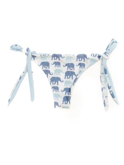 Women's Elephants on Parade Cheeky Tie Bikini Bottom