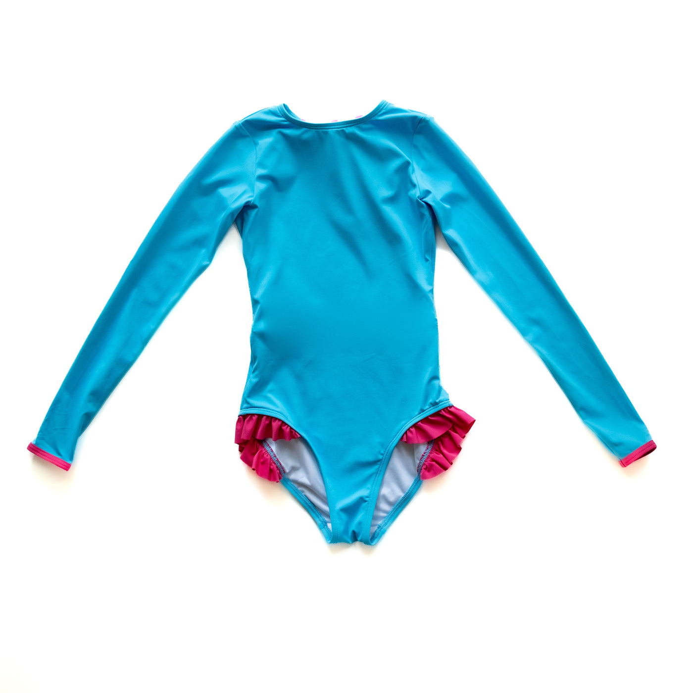 Girl's Miami Vibes Long Sleeve Rashguard One Piece Swim Suit