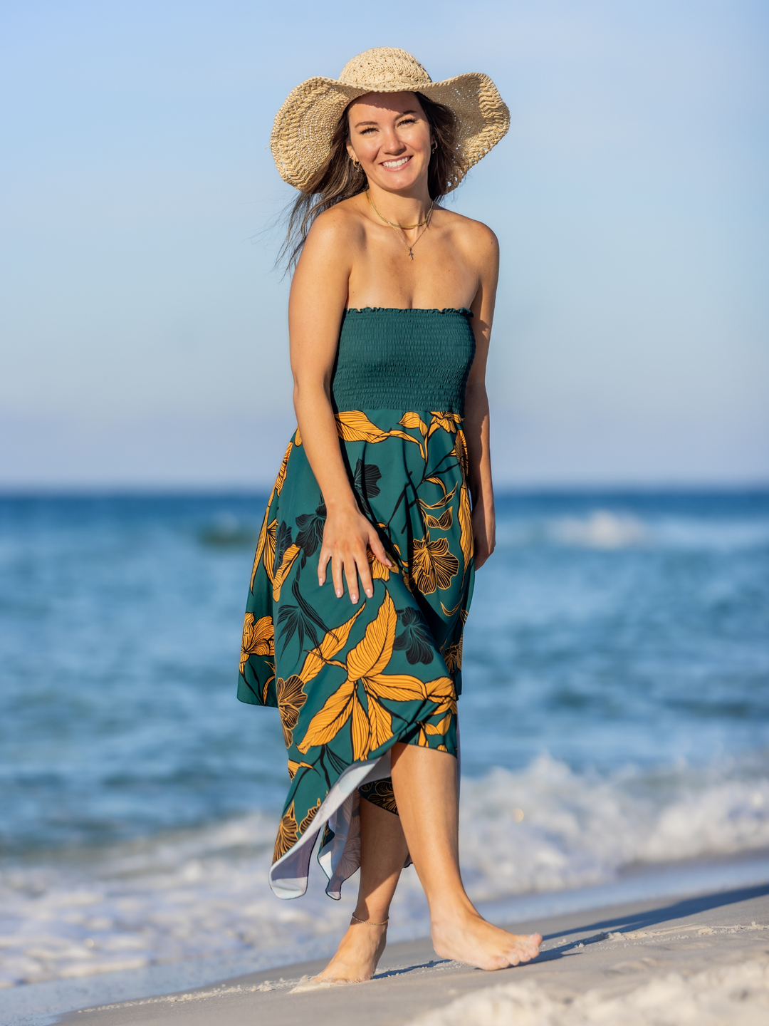 Navalora Women's Emerald Enchantment Resort Dress – women's swimwear, Can be worn as a Dress or Skirt, main image