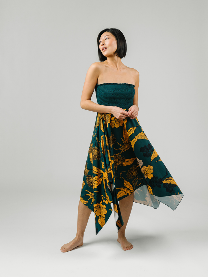 Navalora Women's Emerald Enchantment Resort Dress – women's swimwear, Model Studio Alternate View
