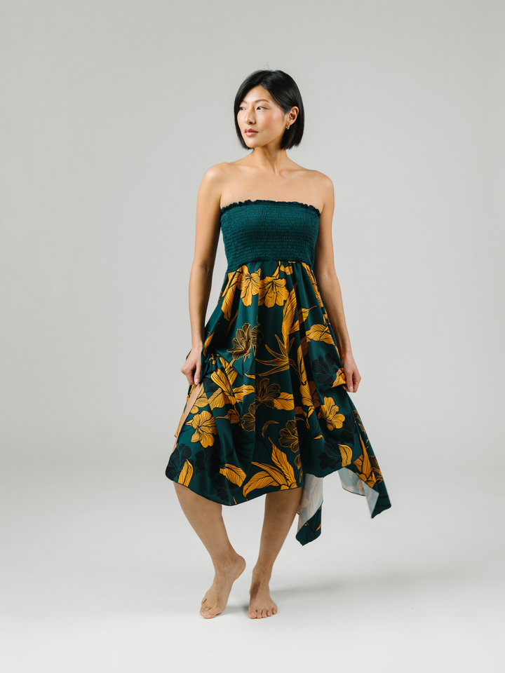 Navalora Women's Emerald Enchantment Resort Dress – women's swimwear, Model Studio Alternate View 2