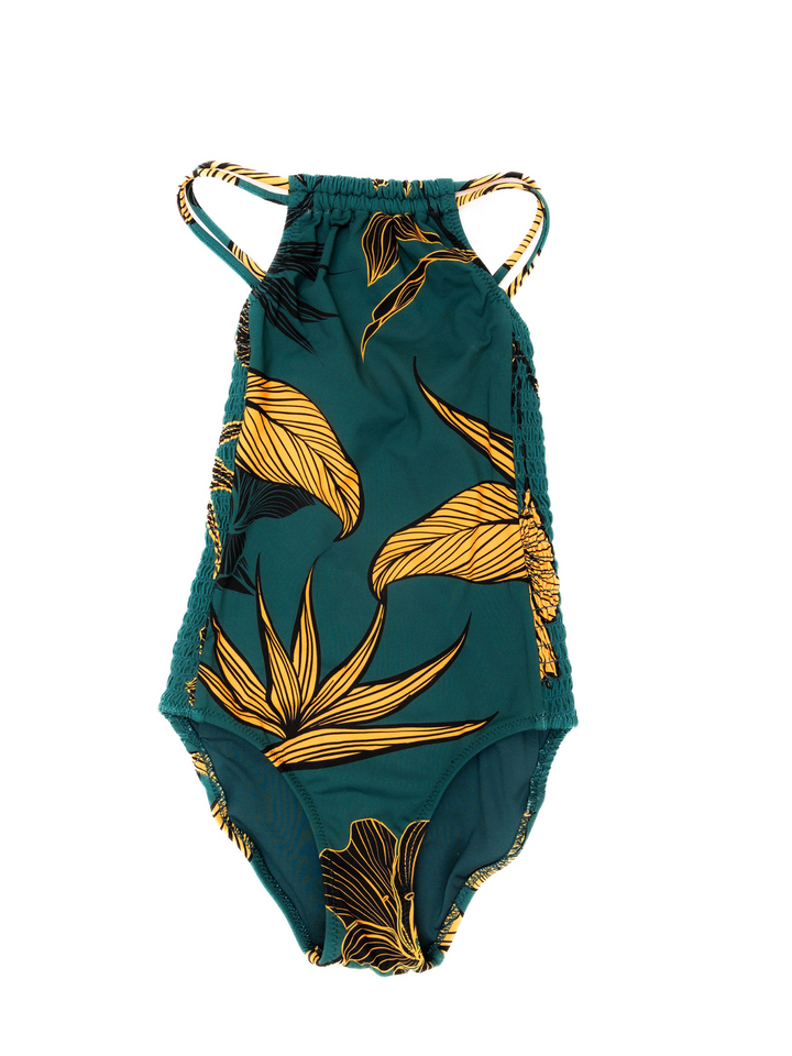 Girl's Emerald Enchantment One Piece Swimsuit – Girl's swimwear, Flat Lay