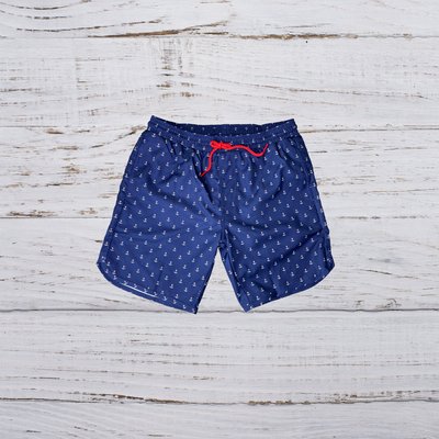 Navalora Matching Swimsuits Boy's Anchors Aweigh Swim Short Swimsuit