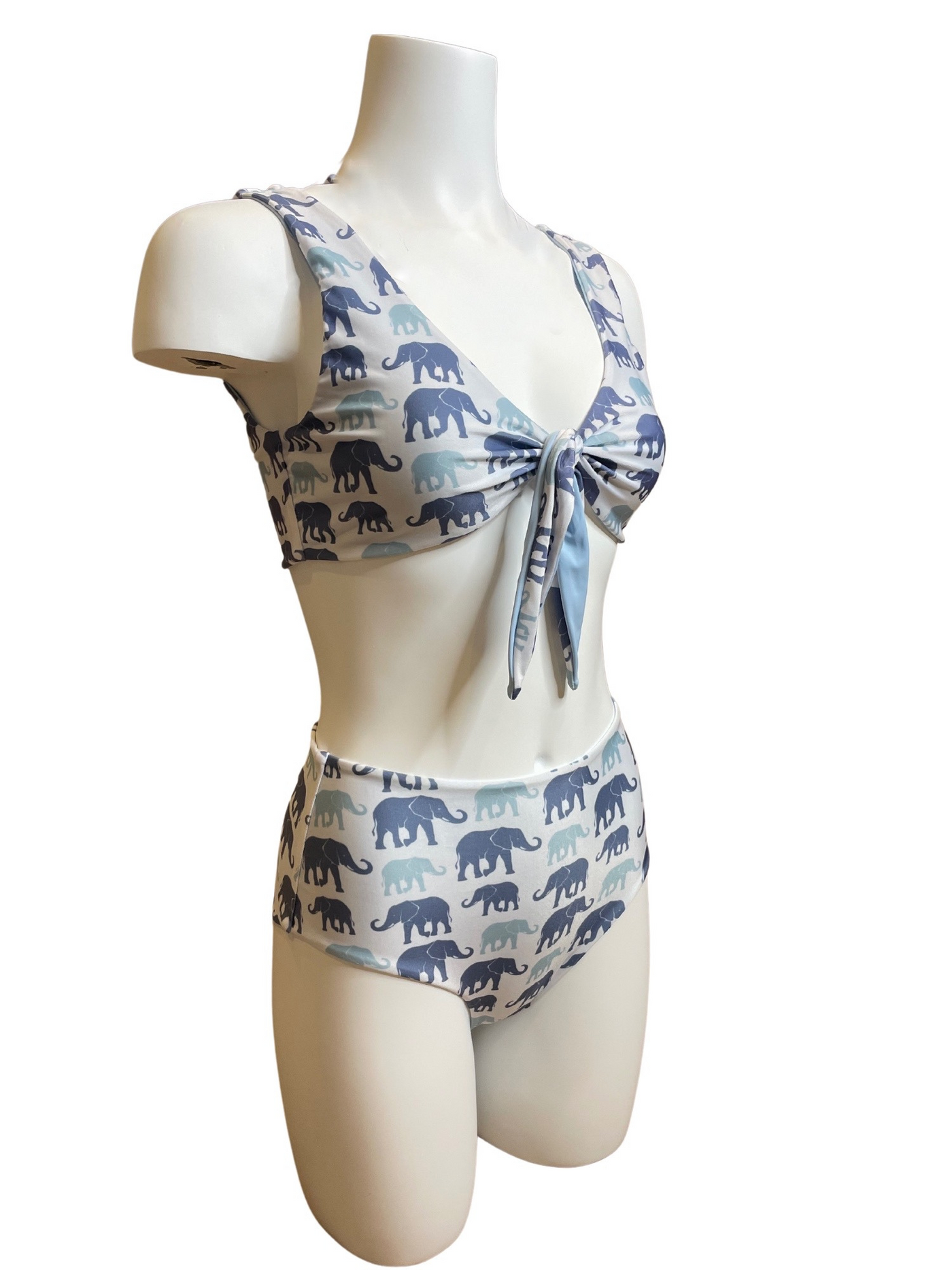 Navalora Matching Swimsuits Women's Elephants on Parade Cheeky High Rise Bikini Bottom