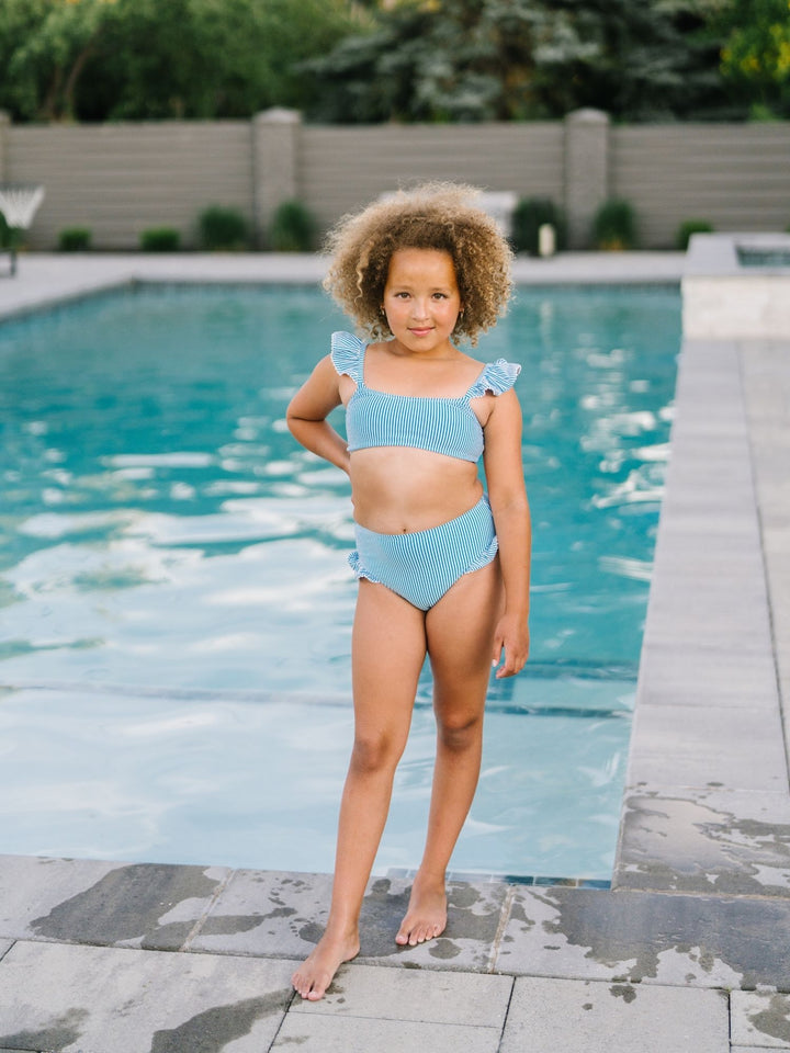 Girl's Cabana Stripes Bikini – girl's swimsuit, main image